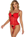 COMPLETO INTIMO IN PIZZO HEVEN rosso