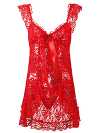 COMPLETO INTIMO IN PIZZO CYBELLE rosso