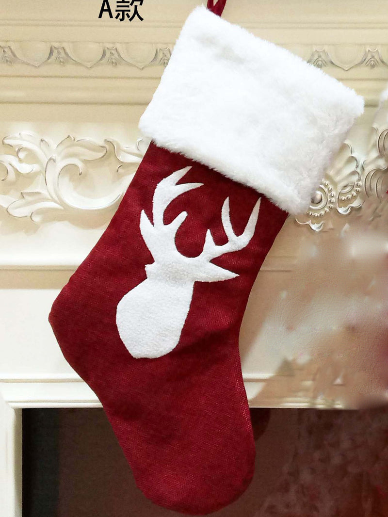 Decorazione sacchetto regalo natalizio "calzini" MARRY rosso