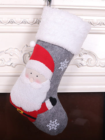Ornamenti Borsa regalo per calze di Natale OREY grigio