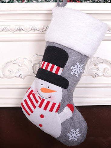 Ornamenti Borsa regalo calza di Natale OREY grigio 2