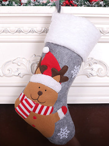 Ornamenti Borsa regalo calza di Natale OREY grigio 3