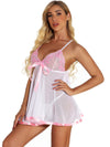 SET INTIMO TAGLIA FORTE CON REGGISENO IN PIZZO CATHERINE bianco con rosa