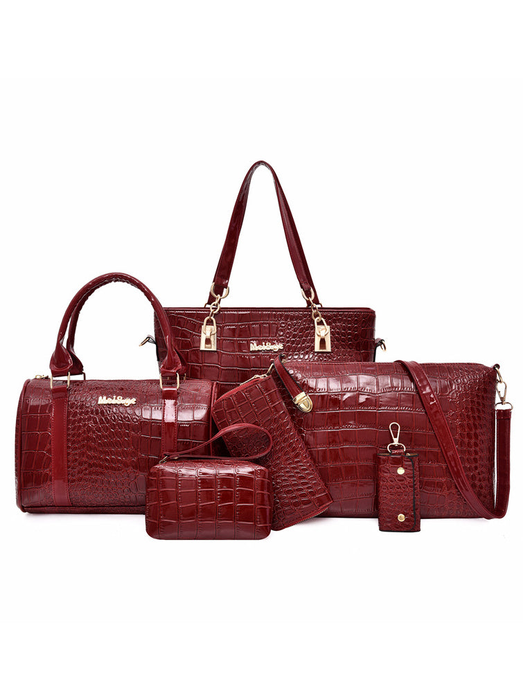 SET BORSA 6 PZ LEONOR rosso