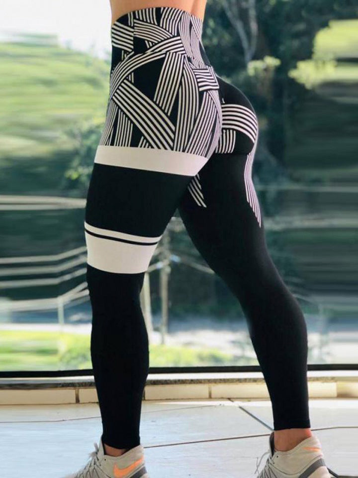 LEGGINGS ANNORA bianco e nero