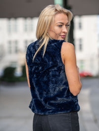 GILET DI PELUCHE NORMIE blu