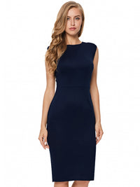 ELEGANTE ABITO MIDI IN PIZZO GLEDA blu scuro