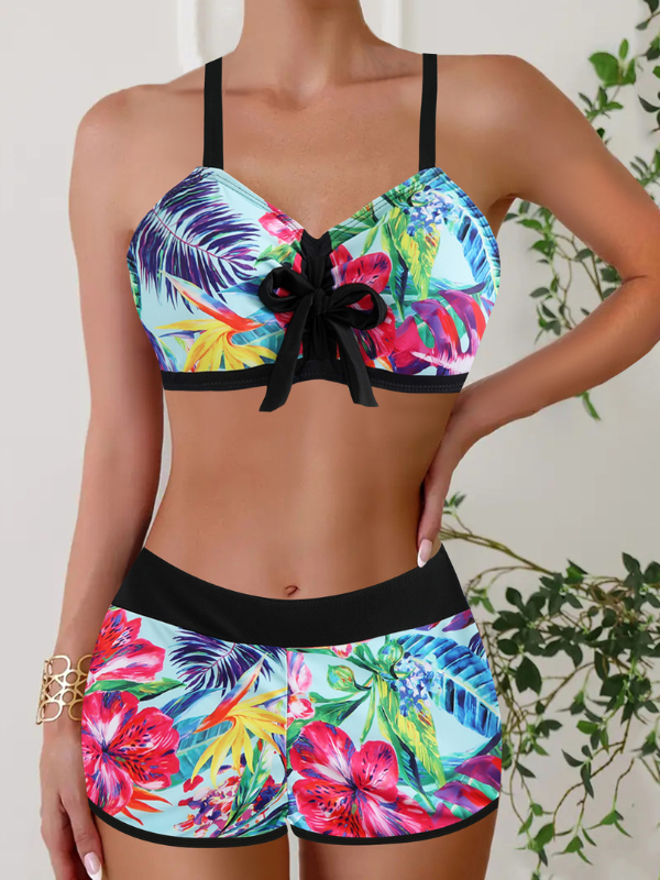 Bikini kutina nero e multicolore