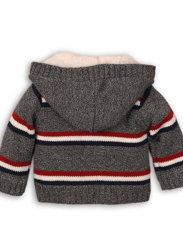 CARDIGAN ESTERNO NEONATO DEVID grigio