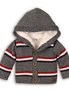 CARDIGAN ESTERNO NEONATO DEVID grigio