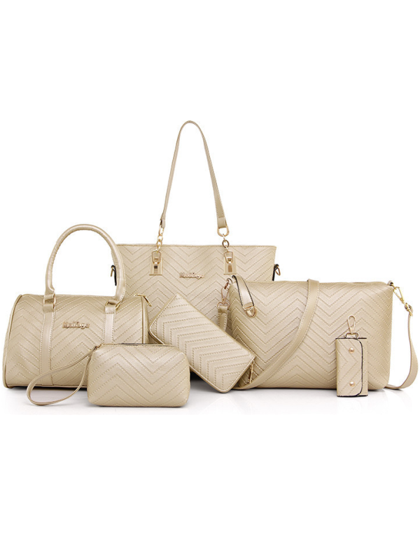 SET BORSA 6 PEZZI NASEEB beige