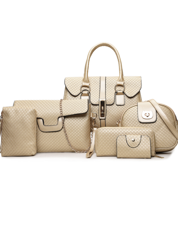 SET BORSA 6 PEZZI EADIE beige