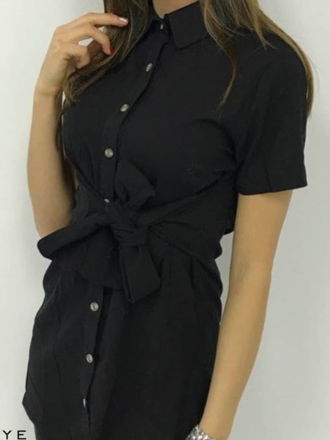 BLUSA CON CINTURA JESSICA nera