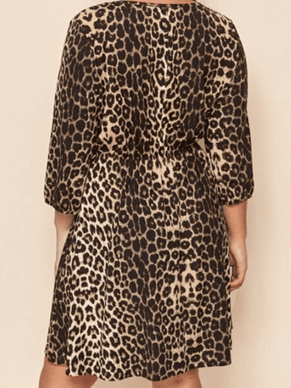 ELEGANT PLUS SIZE DRESS BANI leopard
