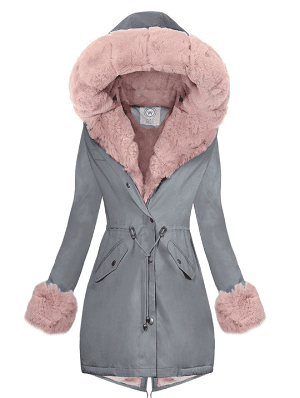 GIACCA PARKA ELORA grigio-rosa