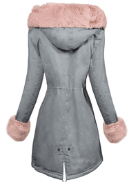 GIACCA PARKA ELORA grigio-rosa