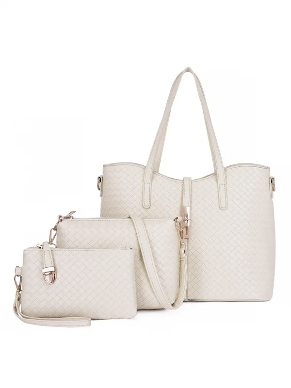 SET BORSA 3 PZ CARLY bianco