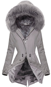 GIACCA PARKA MARJORY grigio con pelliccia grigia