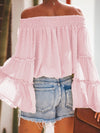 TOP SULLE SPALLE LUDIE rosa