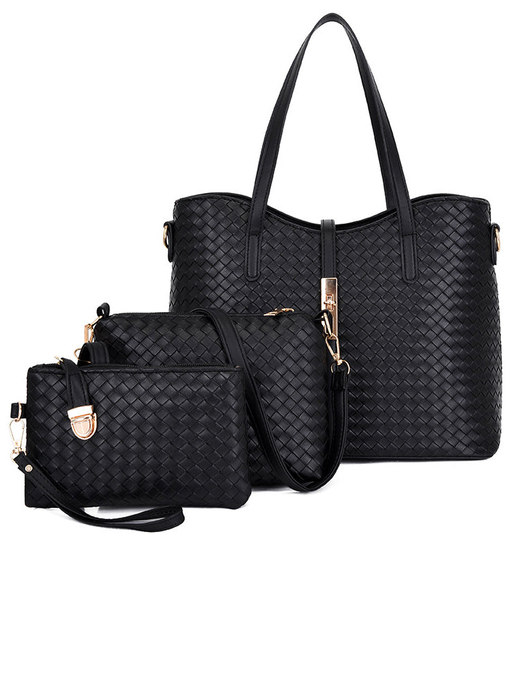 SET BORSA 3 PEZZI CARLY nero