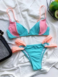 BIKINI LINDON blu e rosa