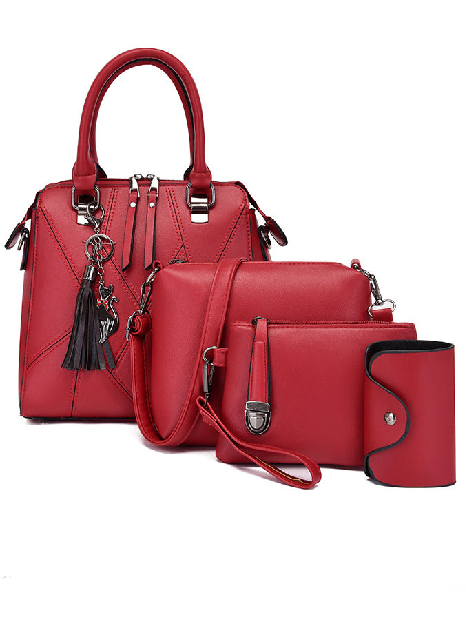 SET BORSA 4 PZ KRYSTI rosso