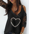 <tc>Maglietta con cuore Shiloh nera</tc>