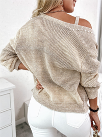 <tc>Top e cardigan Lillata beige</tc>