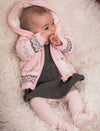 CARDIGAN ESTERNO NEONATO ANIKA rosa