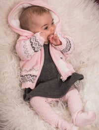 CARDIGAN ESTERNO NEONATO ANIKA rosa